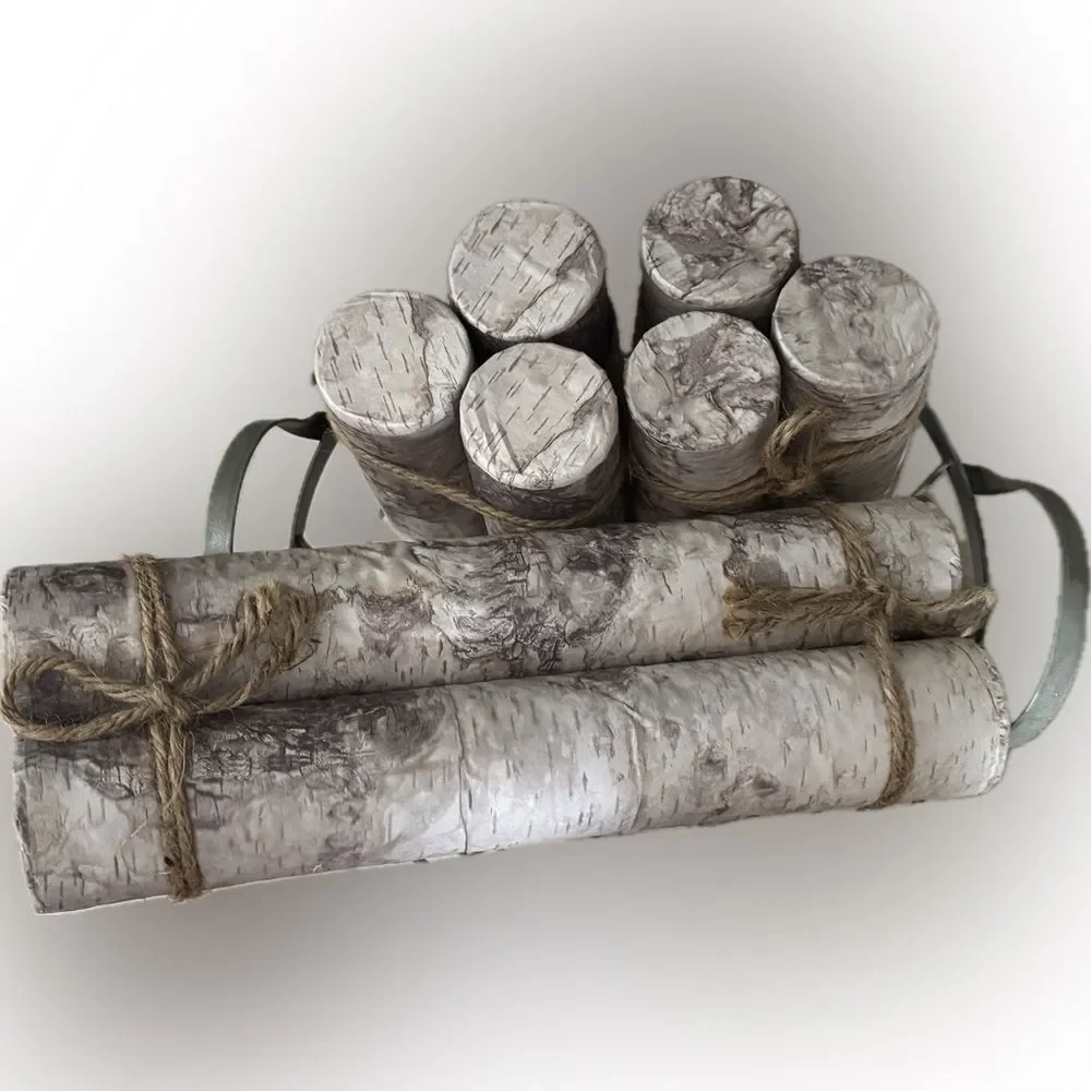 Home decor: Set of 3(3) faux logs from Target!